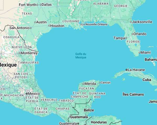 Golf du mexique google maps