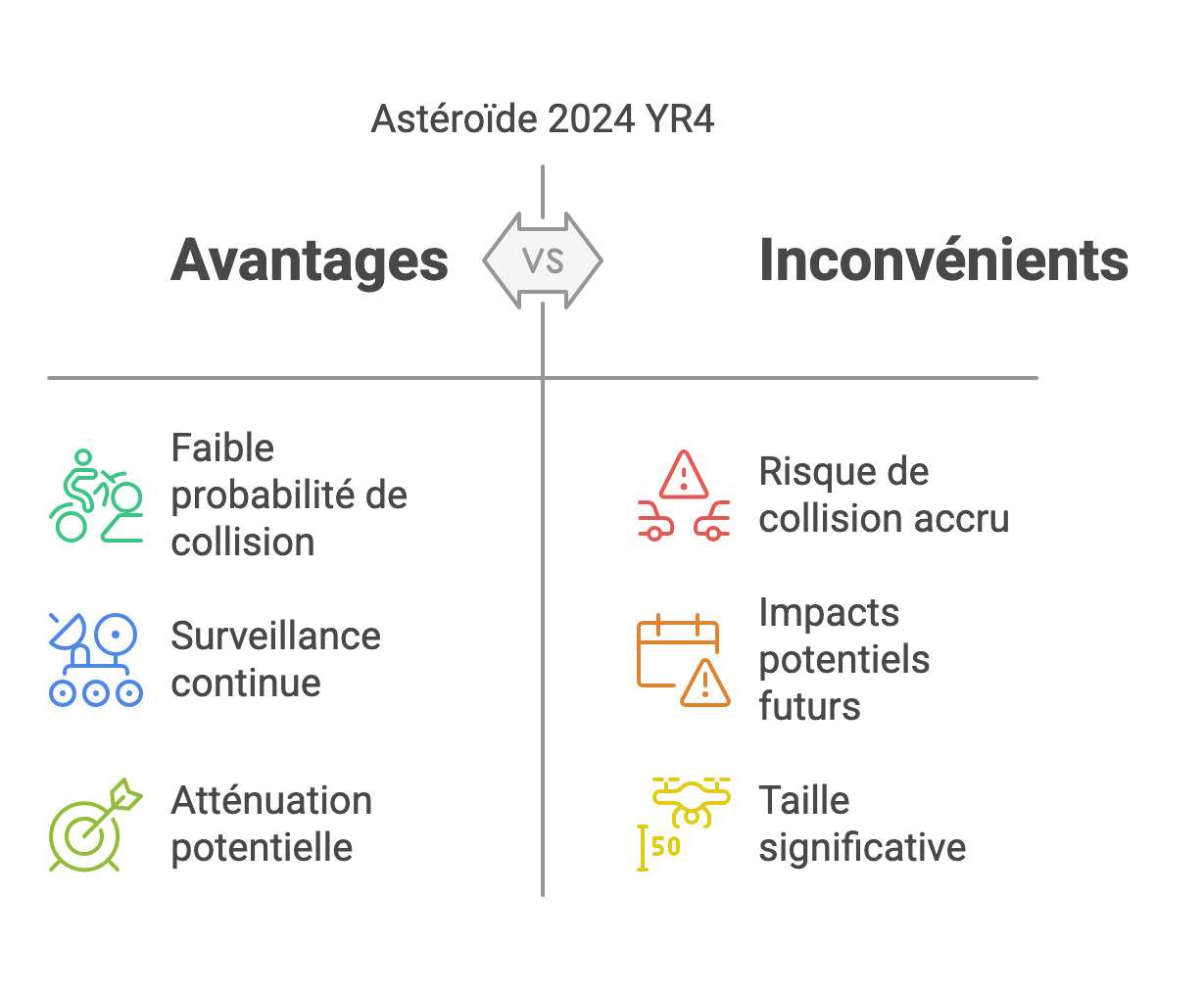 Astéroïde 2024 yr4, une menace céleste croissante